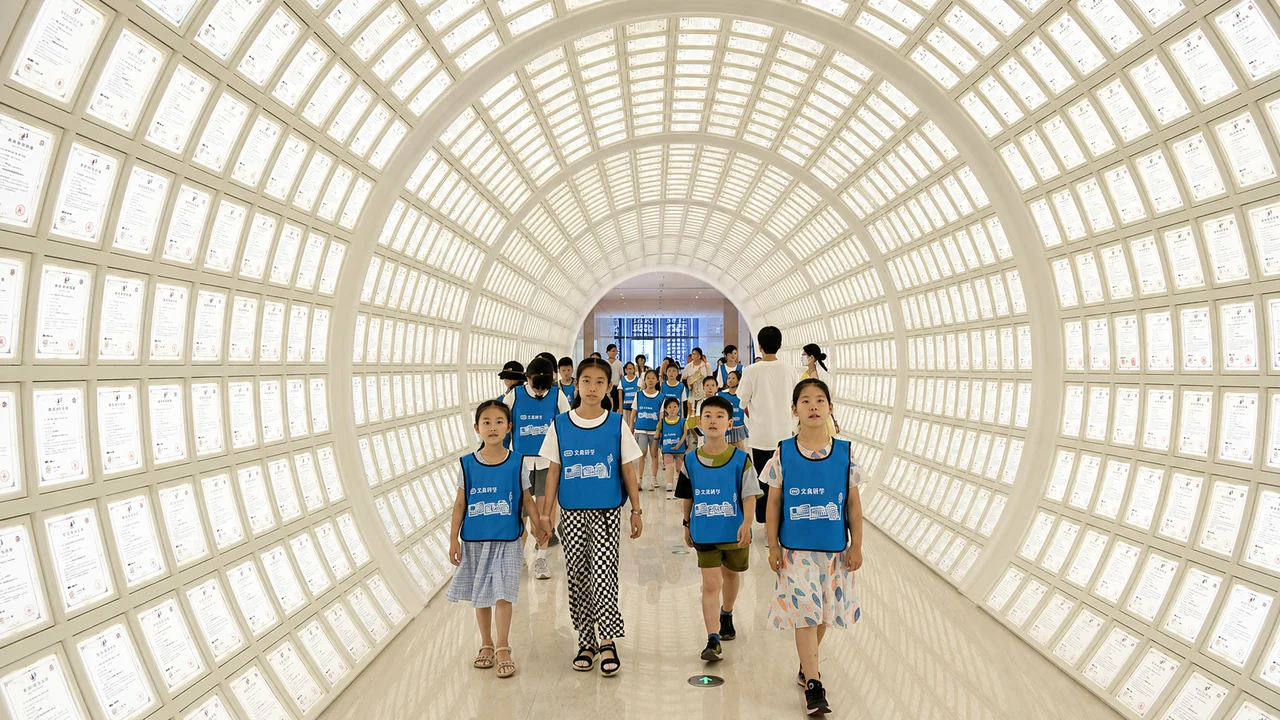 Patent tunnel representing research and industrial output